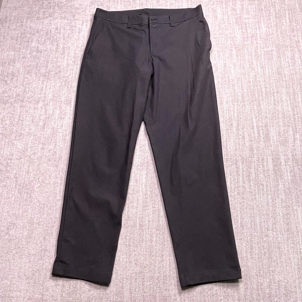 Lululemon Chino Pants Mens 31 Black Flat Front Straight Leg Pockets Stretch